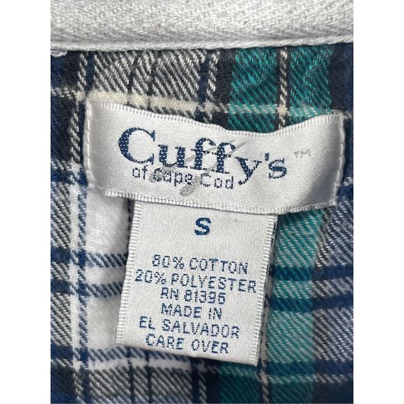 Cuffys Sweatshirt Cape Cod Women’s Small Full Zip Gray Plaid Collar - Picture 12 of 13